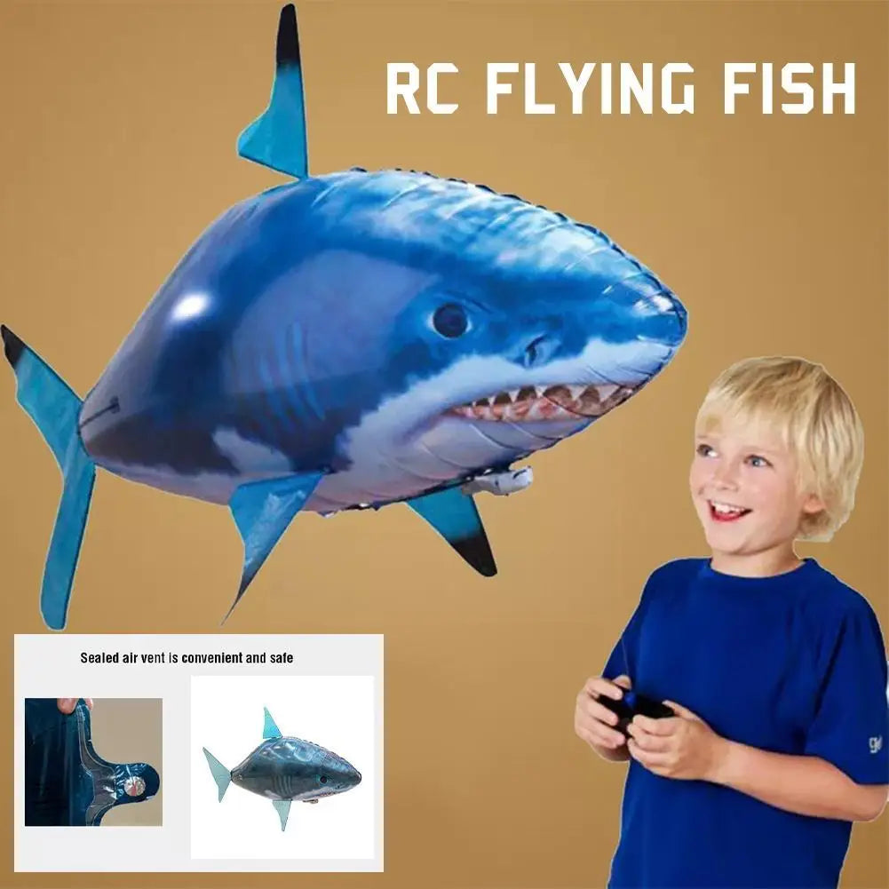 Remote Control Shark Toys Air Swimming RC Animal Infrared Fly Balloons Clown Fish Toy Children Gifts Flying Drone Flying Balls